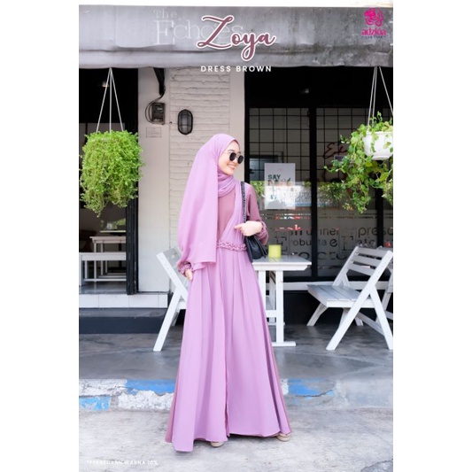 ZOYA DRESS BROWN By ADZKIA HIJAB