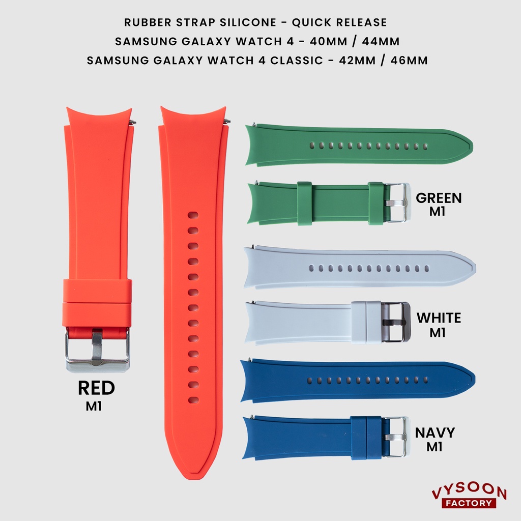 Silicone Strap Tali Jam Karet Rubber Samsung Galaxy Watch 4 40mm 44mm