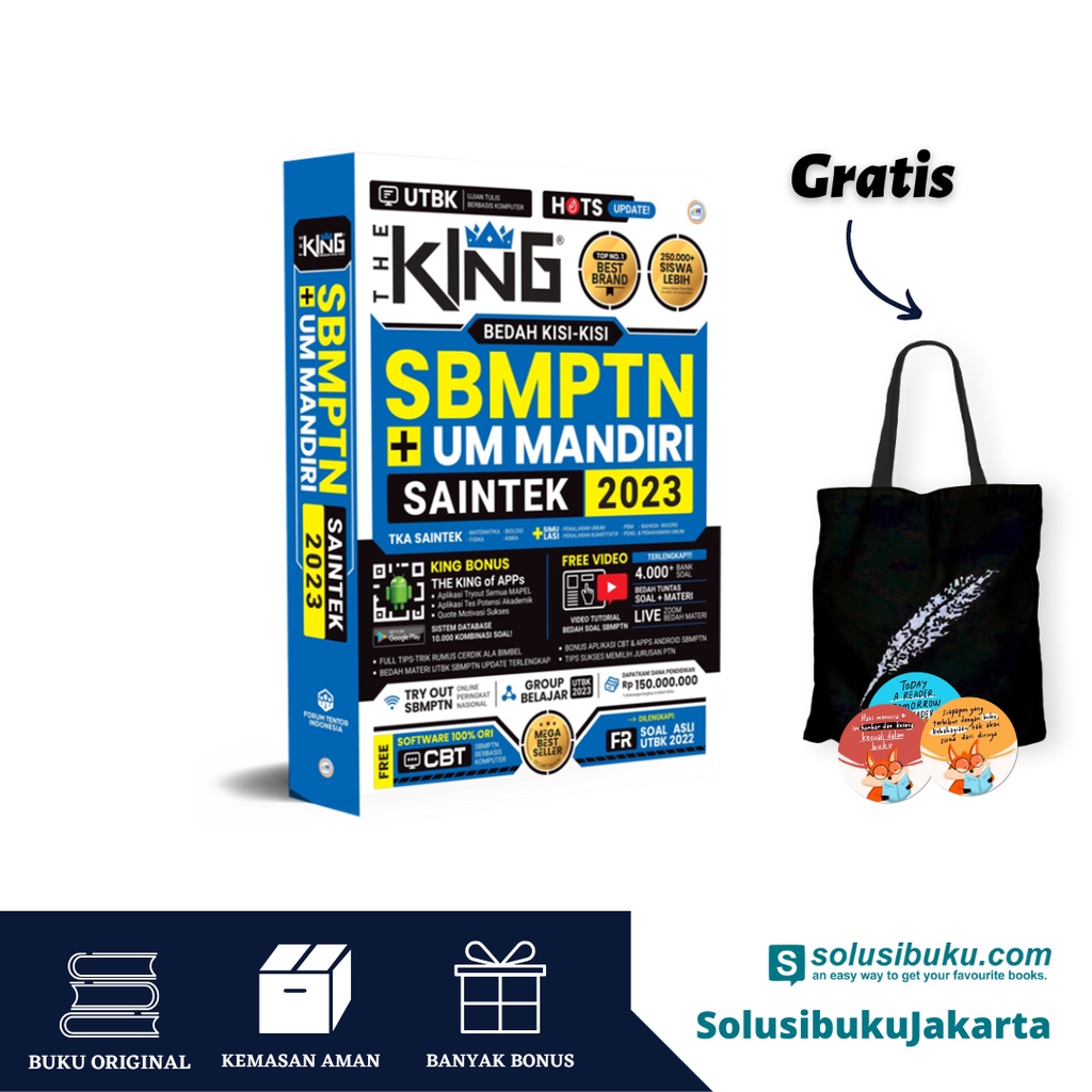 [Solusibuku Jakarta] Buku The King Bedah Kisi-Kisi SBMPTN & UM Mandiri Saintek 2023 (Forum Edukasi)-1