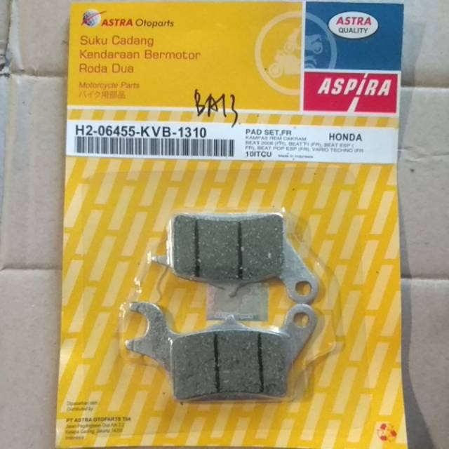Dispad Kampas Rem Cakram Depan Vario Beat Scoopy Spacy Aspira Asli