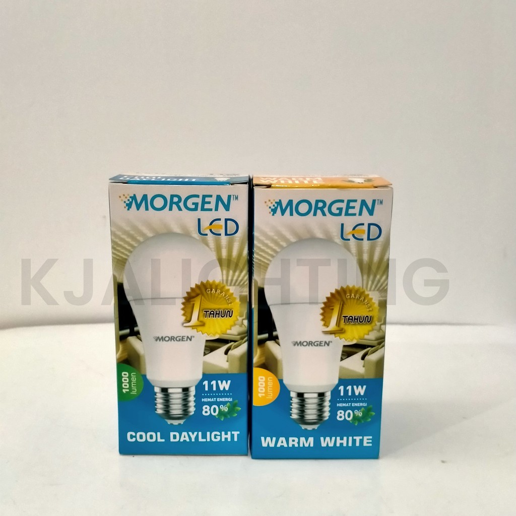 LAMPU BOHLAM MORGEN LED BULB 11W KUNING-PUTIH E27