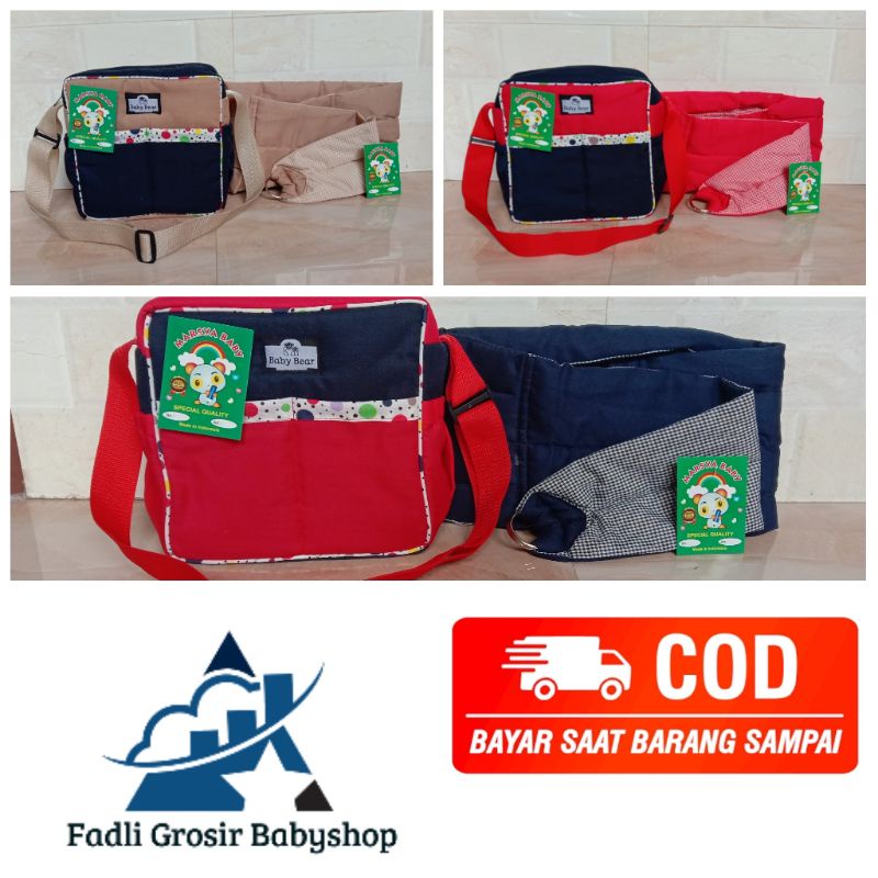 Tas Bayi Strip Dan Gendongan Bayi Samping Polos ( 2 in 1 )