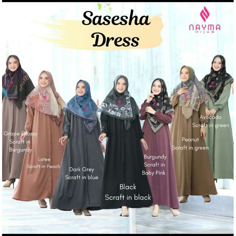Sasesha Dress by Nayma Hijab/ Gamis Material Eshal Zara