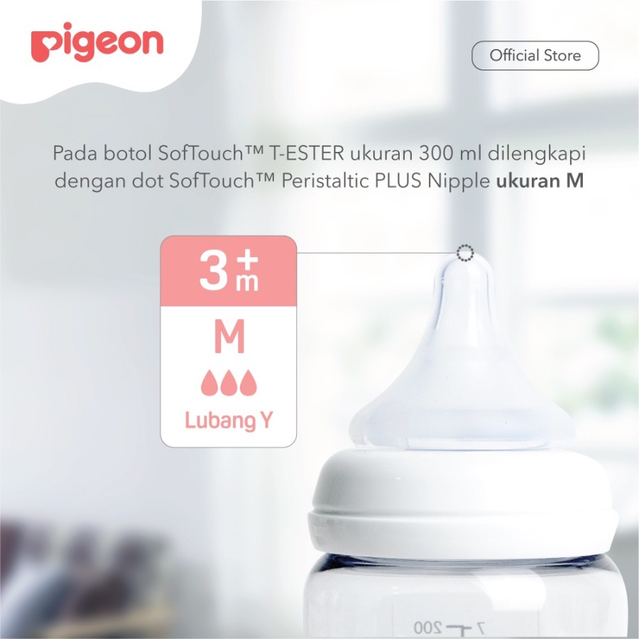 PIGEON Botol T-Ester Wide Neck W/ P-Plus Nipple