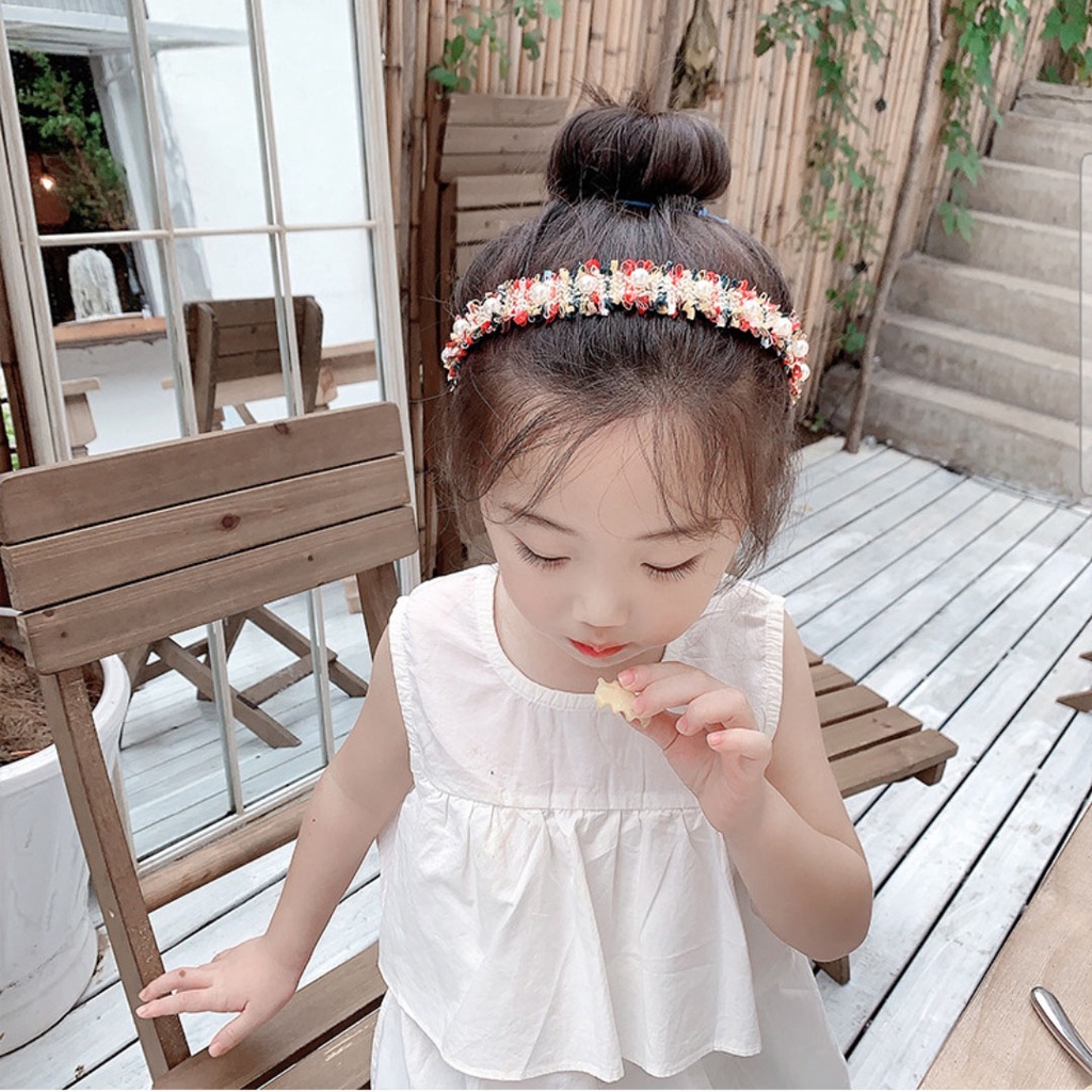 (COD) Bando Anak Renda Mutiara Gaya Korea Import