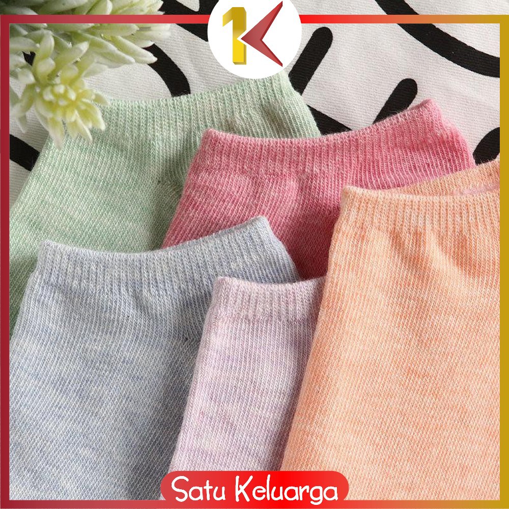 SK-P59 Kaos Kaki Semata Kaki Polos / Kaus Kaki Wanita / Kaos Kaki Ankle Dewasa / Short Socks Import-3