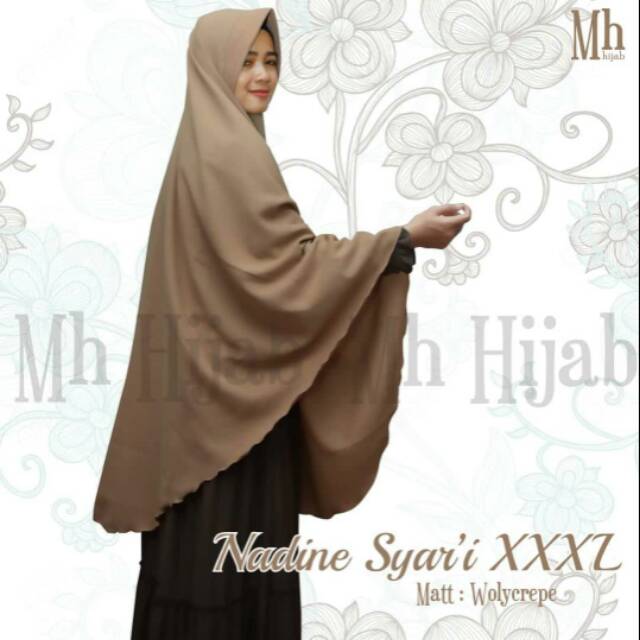 Khimar wolycrepe jumbo xxxl