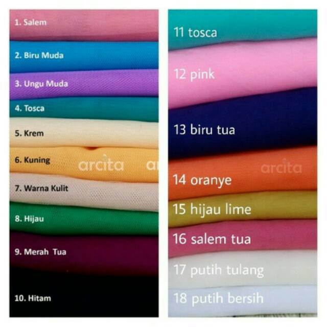 

Kain tule kosong / tile polos francis