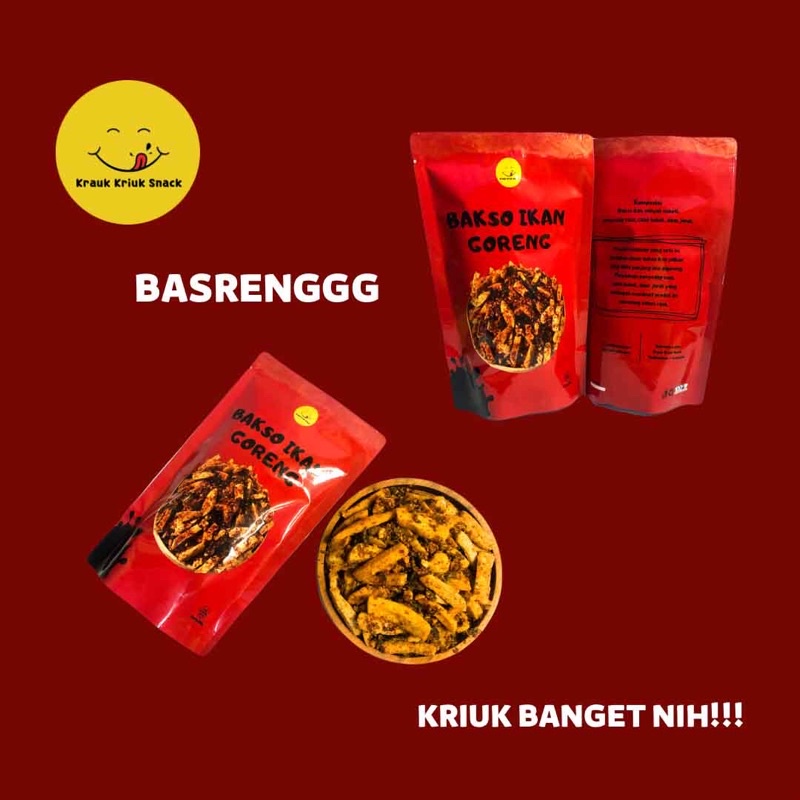 

Basreng/Bakso Ikan Goreng/Baso Goreng Cemilan Renyah Gurih Pedas