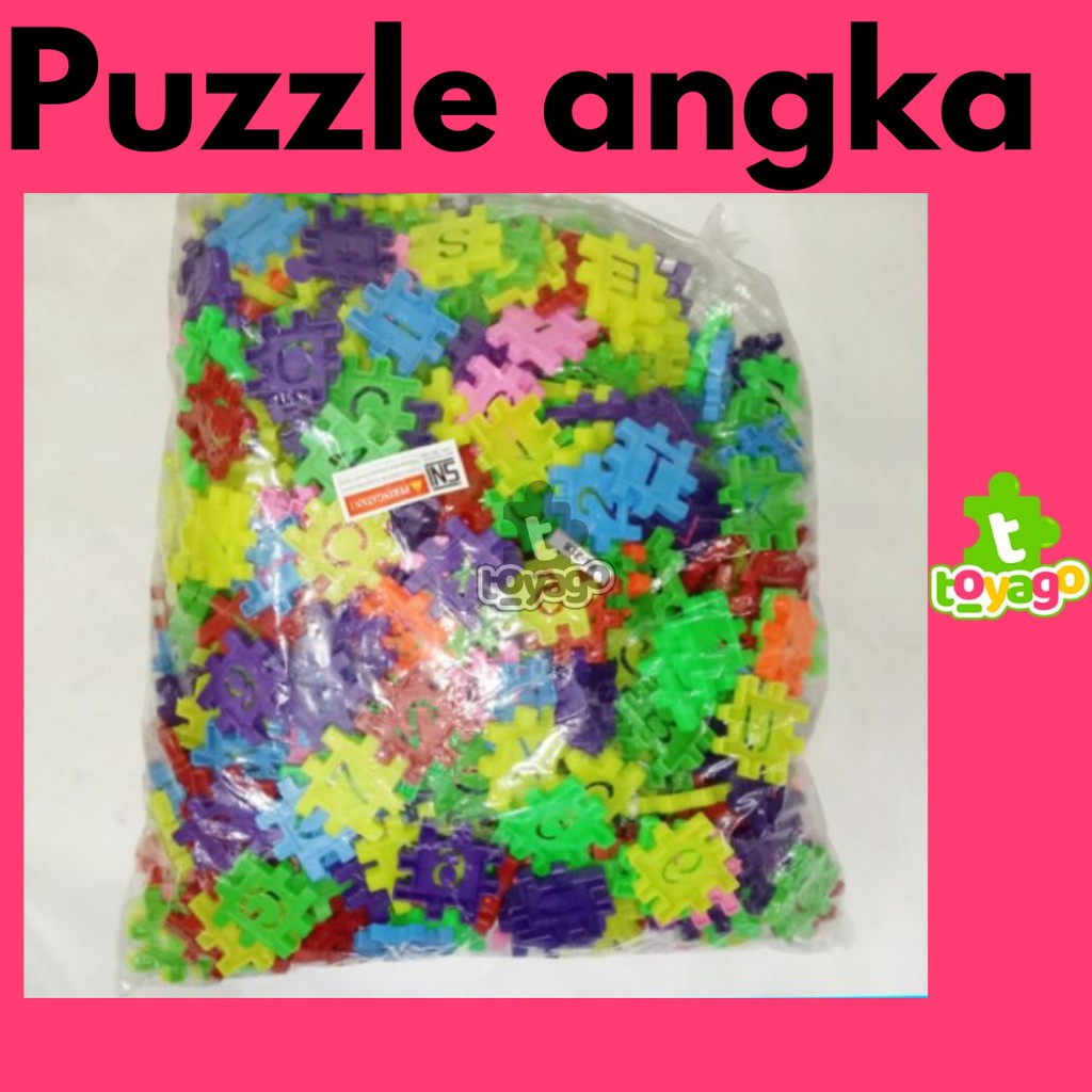 Lego Kubus Huruf Angka/Puzzle Angka Isi +-500 Pcs Grosir Murah