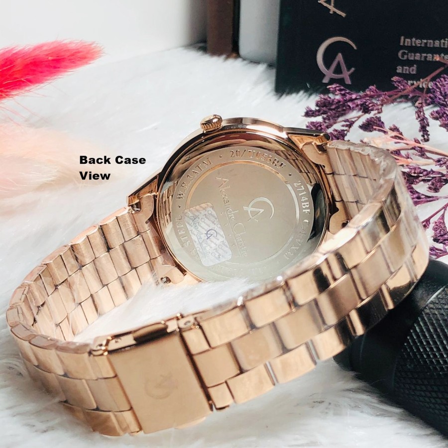 ORIGINAL Jam Tangan Wanita Alexandre Christie Stainles AC 2714 / AC2714 / 2714 Garansi Resmi 1 Tahun