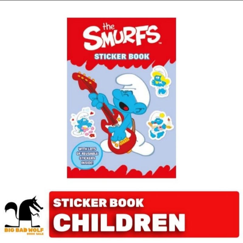 BIG BAD WOLF BOOKS ■ THE SMURFS STICKER BOOK - BUKU STIKER ANAK BBW IMPORT