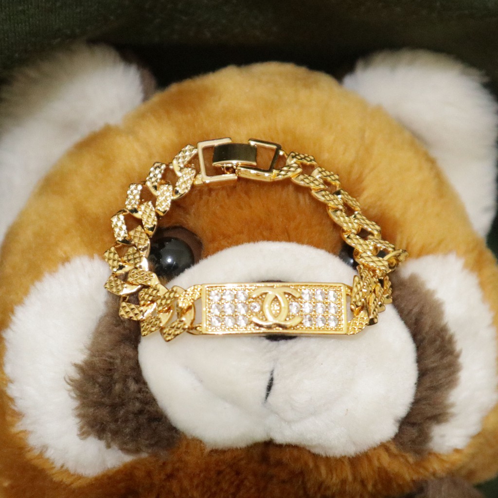 Kenten Acc - Perhiasan Wanita Gelang Tangan Emas Permata Motif Chanel A2