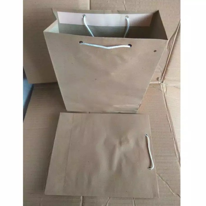 

READY COD Paper Bag uk 20x25-Paperbag-tas tali-kantong kertas-goodie bag GRATIS ONGKIR