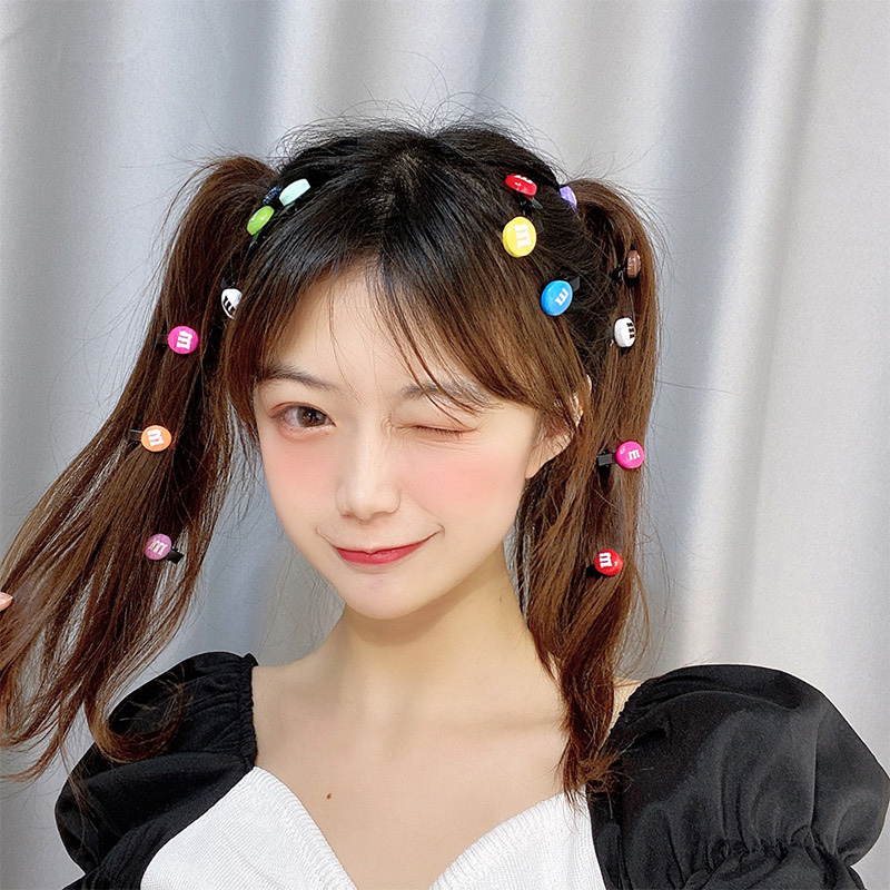 5/10pcs Korea Fashion Pelangi Permen Jepit Rambut Klip Samping Untuk Wanita Gadis Aksesoris Rambut Permen Perhiasan