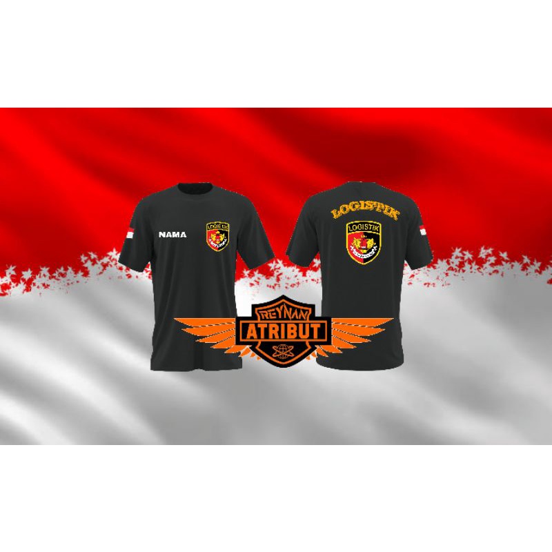 Kaos Peria POLRI LOGISTIk/Kaos Wanita POLRI LOGISTIK/Kaos Lengan Pendek POLRI LOGISTIK