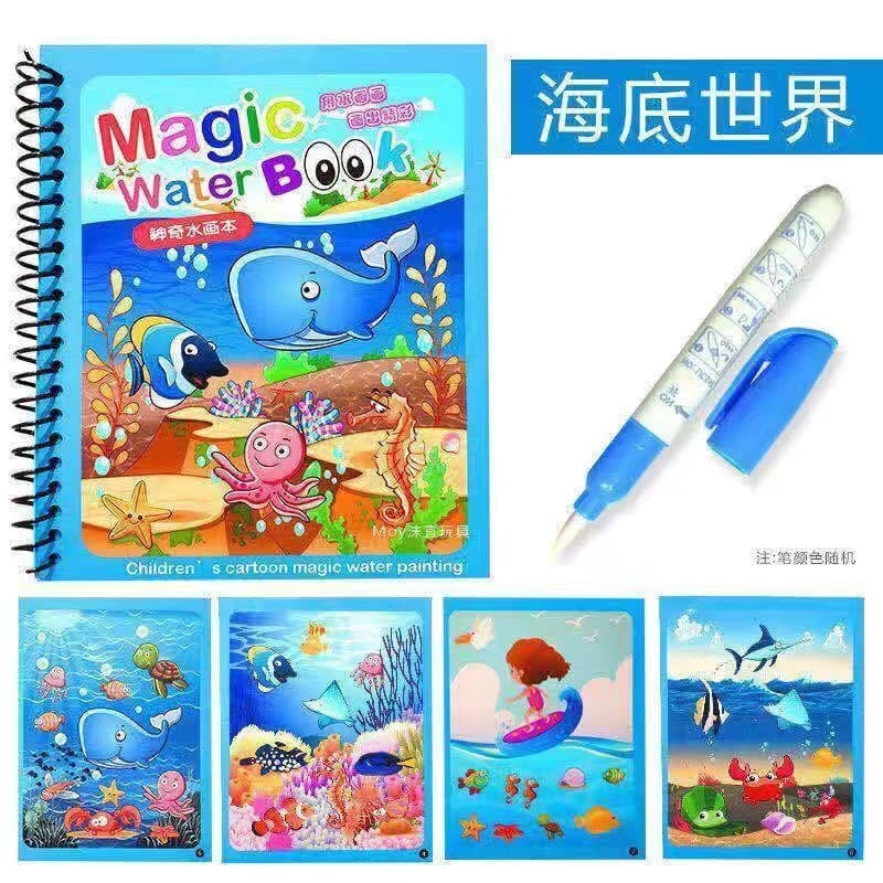 

BUKU magic untuk anak-anak pulpen air MAGIC water book Buku mewarnai anak