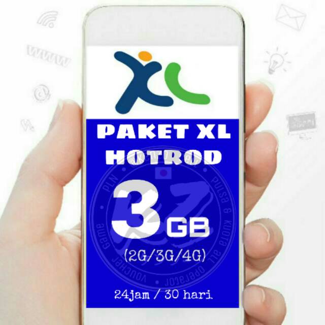 XL HOTROD 3 GB PAKET KUOTA DATA INTERNET 24jam 2G 3G 4G MURAH PROMO 3 GB 6GB 8GB 12GB HOTROAD
