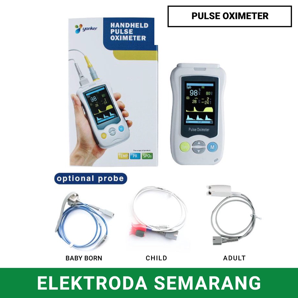 Yonker CE Handheld Pulse Oximeter SpO2 untuk Bayi / Anak / Dewasa