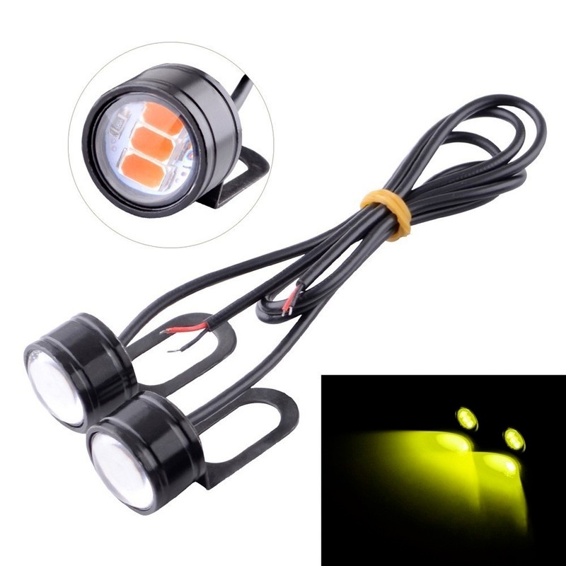 [2pcs Eagle Eye Lights For Motorcycle LED Signal Lamp][12V Warning Brake Strobe Flash Light Muticolour Hawkeye Spotlight]