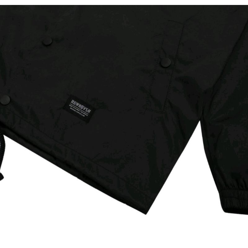 Rowndvsn Jaket Coach Davincie Windbreaker Black