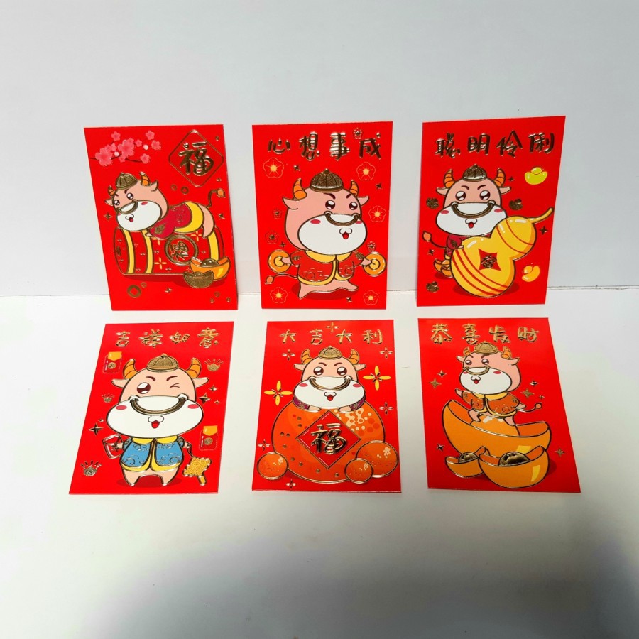 

angpao imlek 2021 shio kerbau LL0302 termurah kertas artpaper tebal