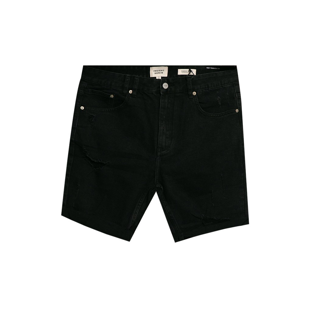Insight Celana Pendek Jeans Pria Hitam Yakka Short New York Trashed IS915102-BLK Planet Surf