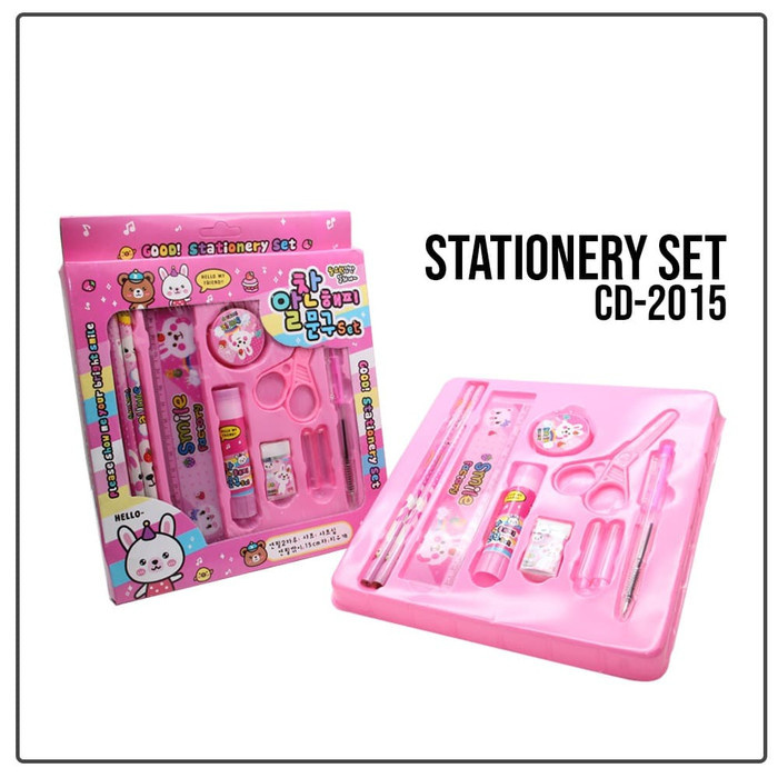 

TERBARU Stationery set/ Paket alat tulis / Alat tulis set / CD2015 - Biru Muda