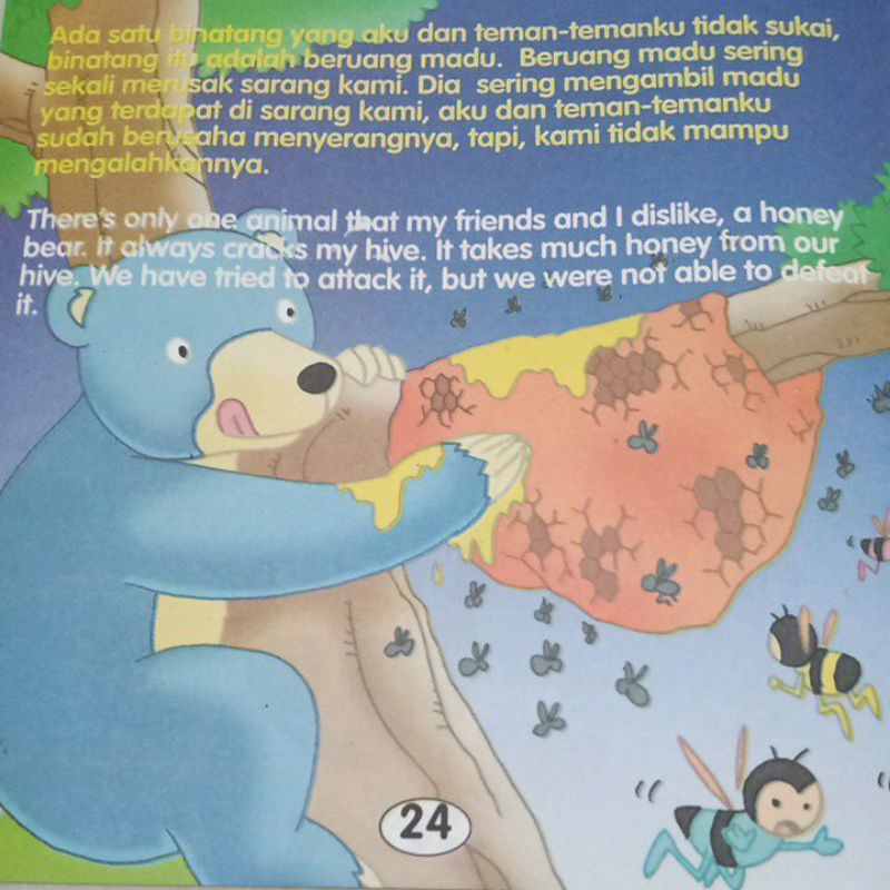 Buku Dongeng Cerita Anak Seri Mengenal Hewan Lebah Madu /Bilingual