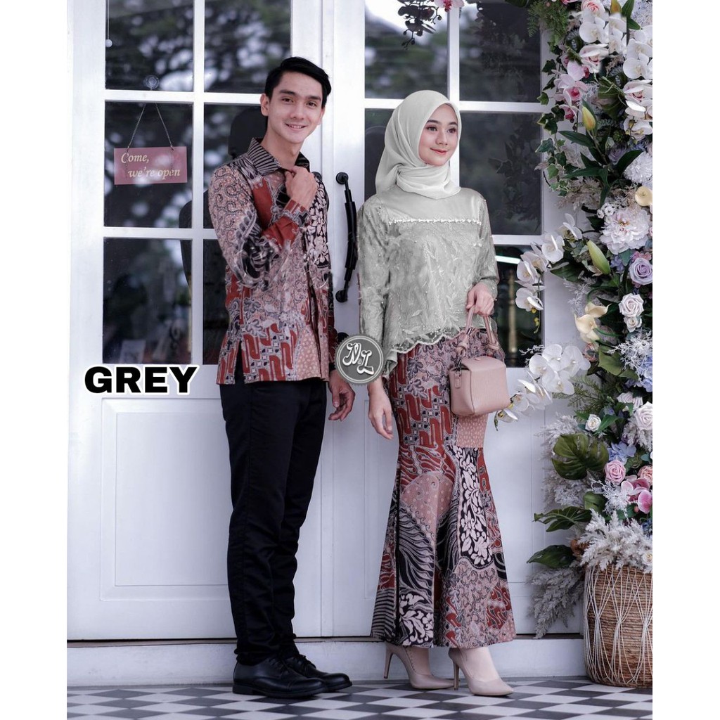 COUPLE KEBAYA LAMARAN COUPLE KEBAYA BROKAT COUPLE KEBAYA WISUDA COUPLE KEBAYA BRUKAT  WID BATIK