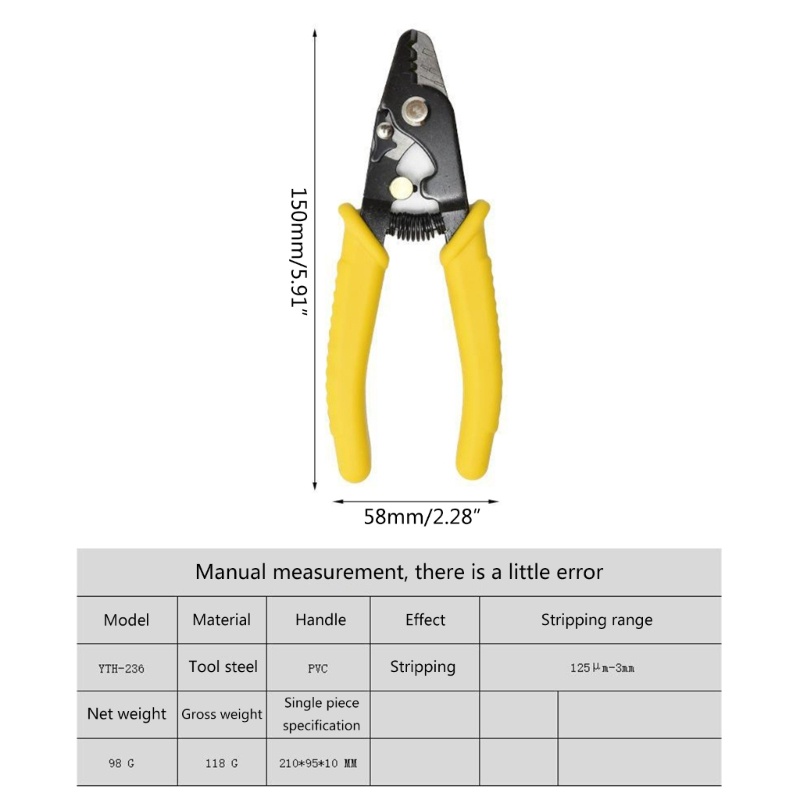 Tang Pengupas Kabel Fiber 3 Lubang