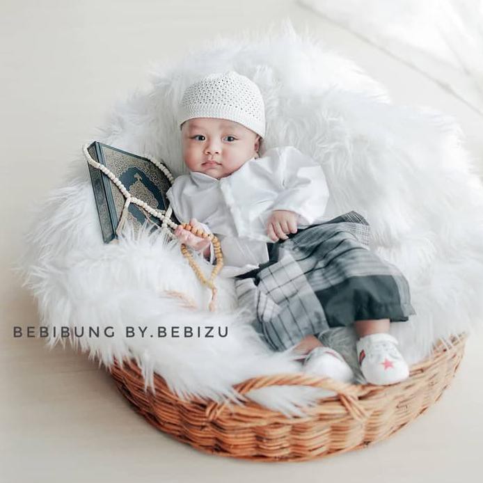 Baru Sarkoci Bayi Baju  Aqiqah Plus Peci Rajut  Koko Newborn  