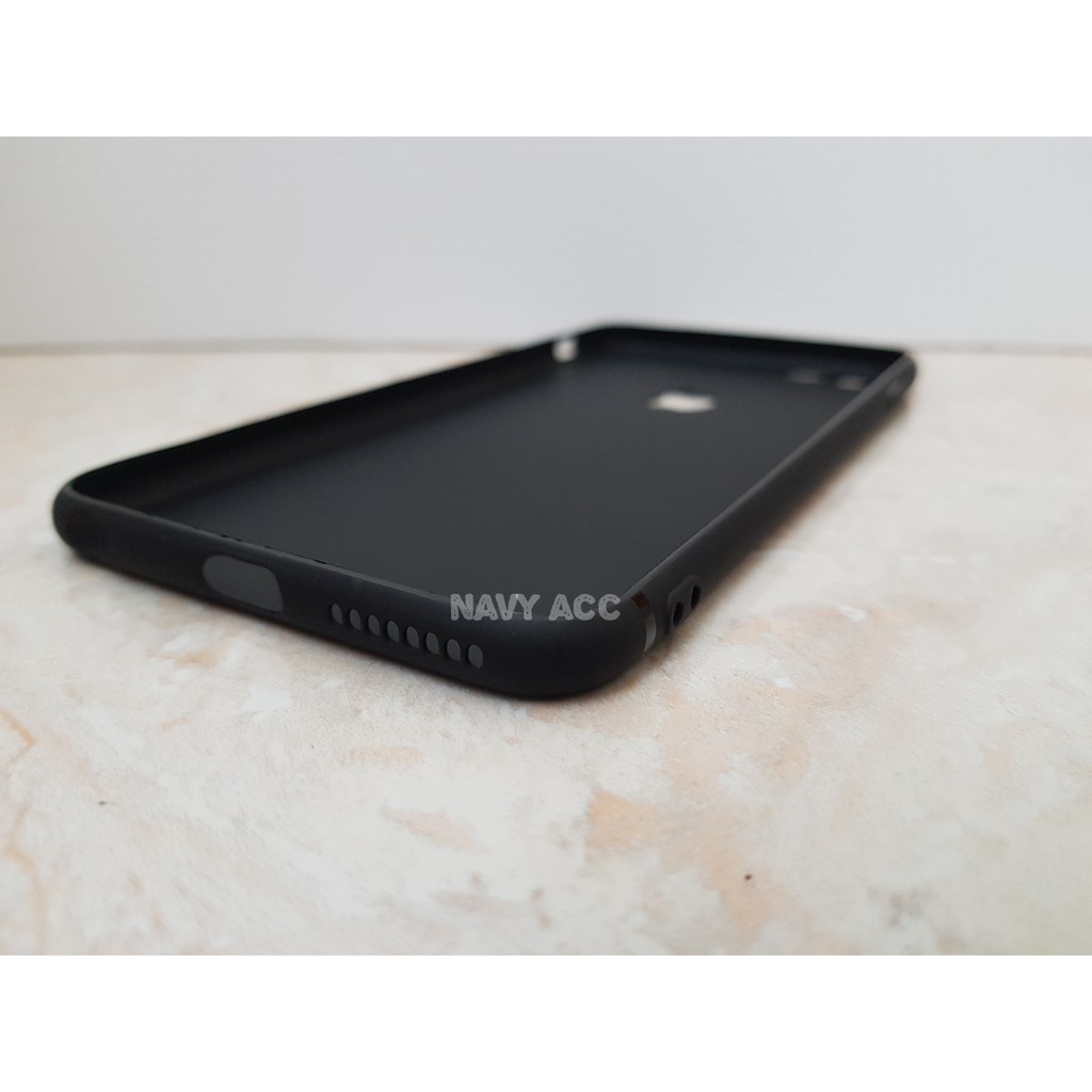 Case IPHONE 6 / 6 plus / 7 / 7 plus / Iphone X / Xr / XS MAX - Softcase THIN Black MATTE Logo Apple