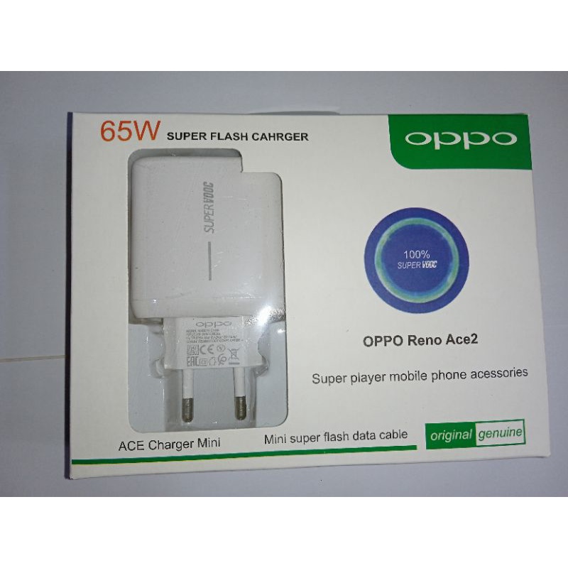 CHARGER OPPO 65W OPPO RENO ACE 2 TYPE-C SUPER VOOC