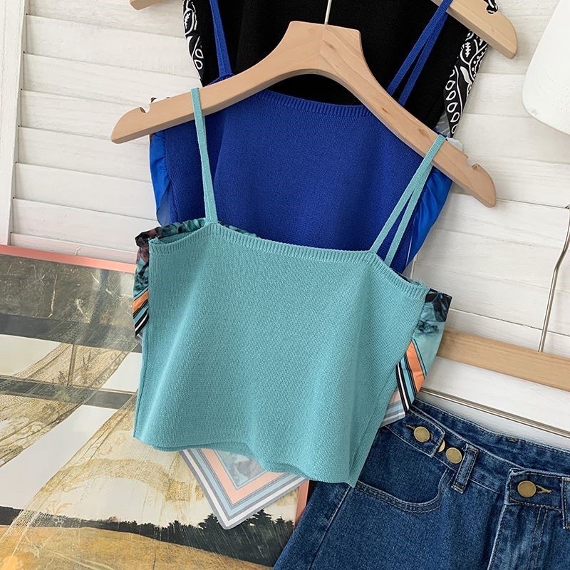 LMB REAPICT IMPOR SLAVE CROPTOP ATASAN WANITA HIJAU KOREANSTYLE