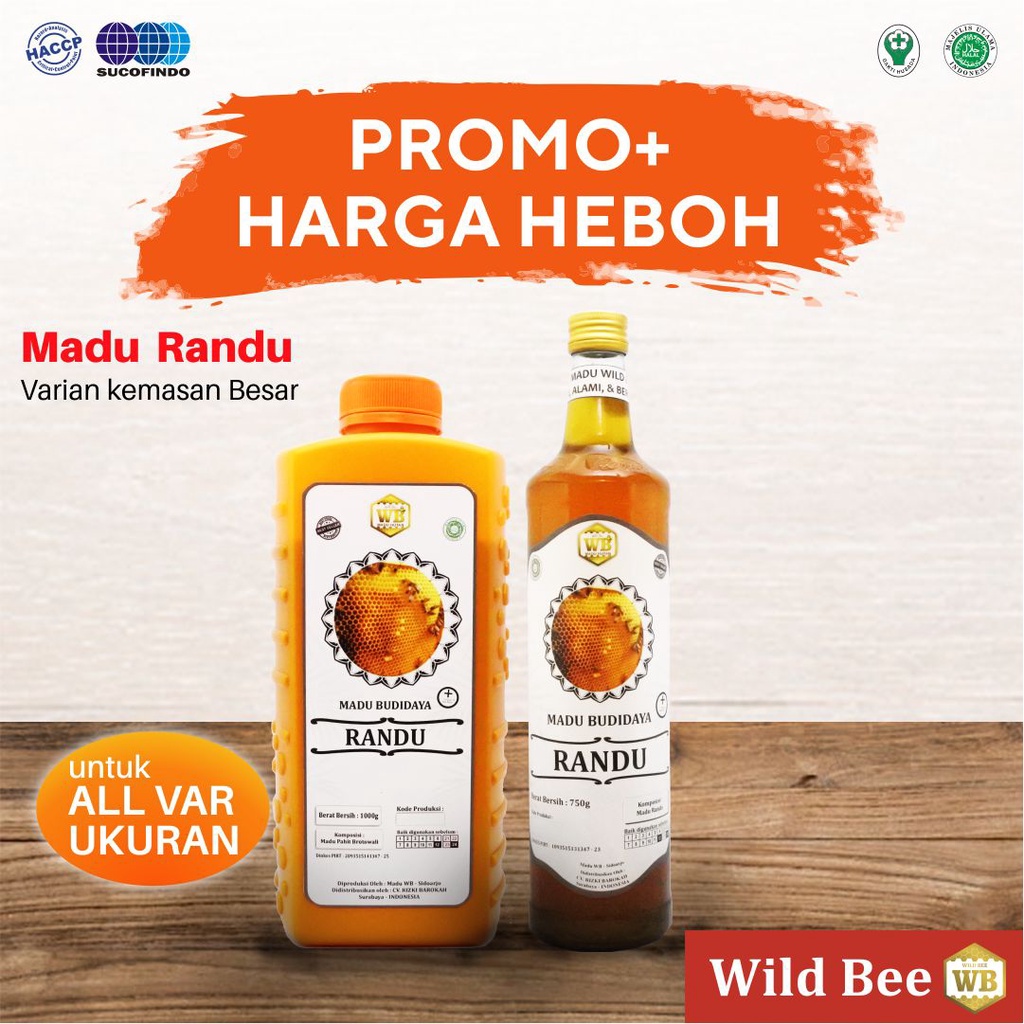

Madu Randu - Lebah Apis Melifera - Garansi Murni & Asli 100% - Wild Bee - Kemasan Besar