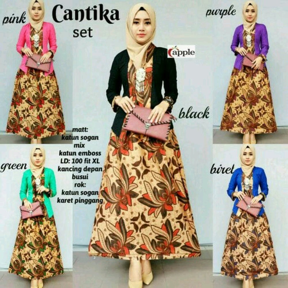 Promo Baju Kebaya Muslim Modern Wanita Rok Batik Solo Murah