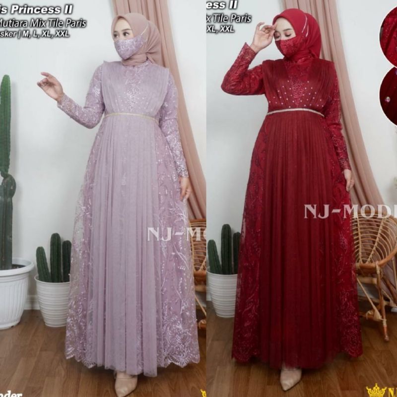 Gamis tulle modern//Gamis pesta//gamis seragaman