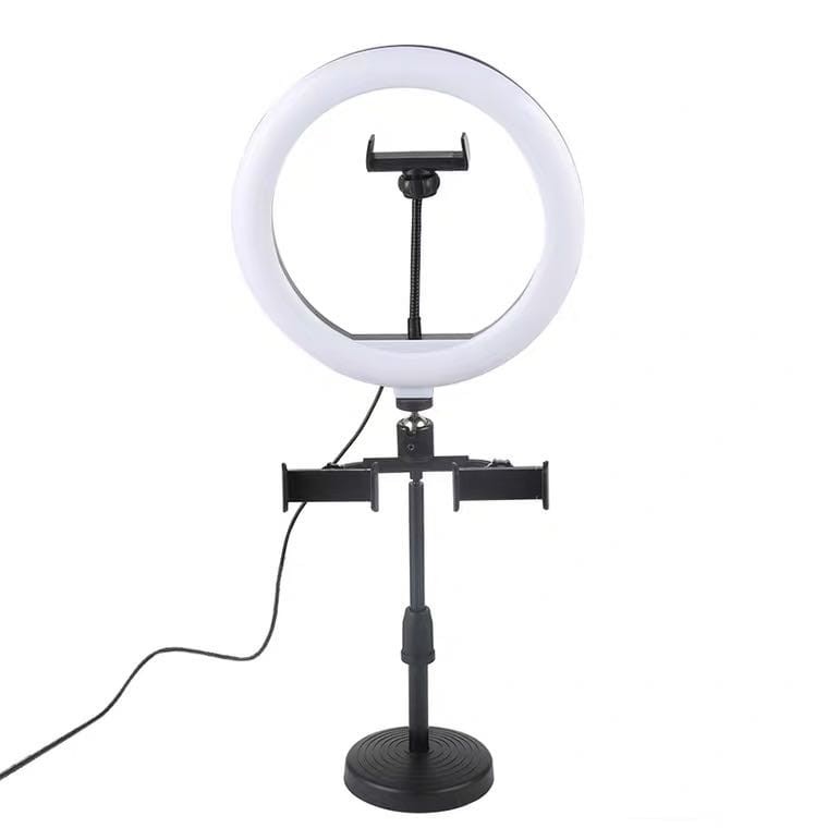 (TWS) Ring Light Desktop with 3 Phone Holder with tripod CXB-260A