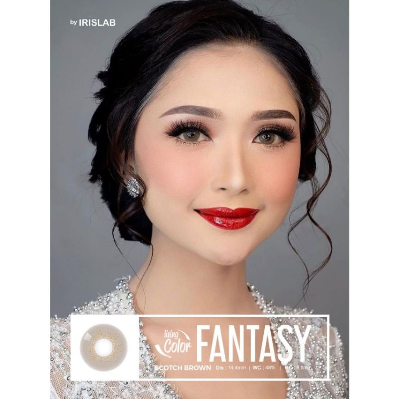 Softlens LIVING COLOR FANTASY 14.4 MM SCOTCH BROWN MINUS -0.50 S.D -6.00 by IRISLAB