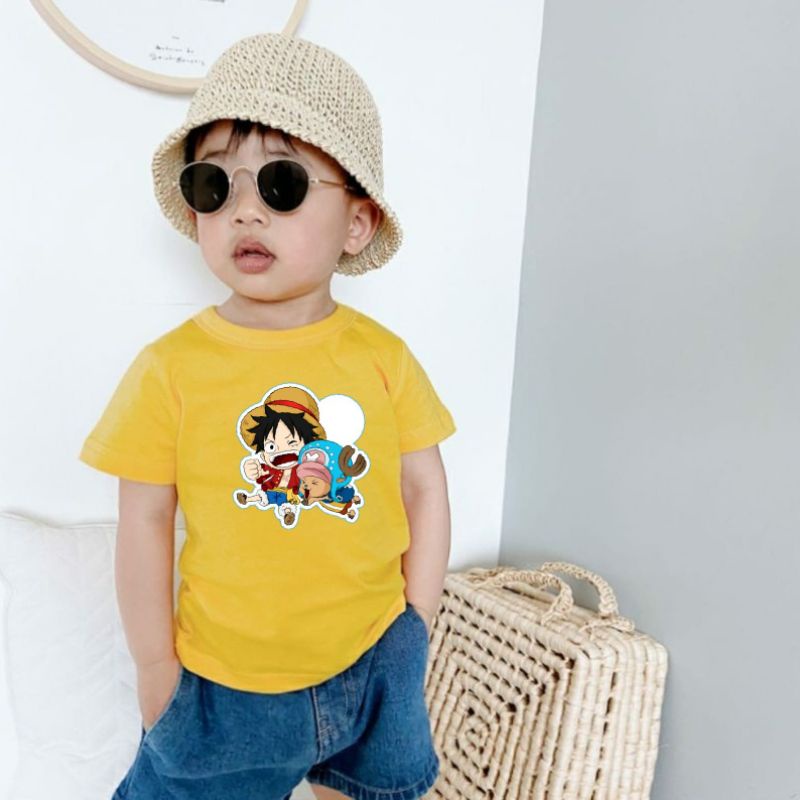 Kaos Anak LUFFY CHOPPER Kaos Oblong Anak Cotton Combed Usia 2-10th