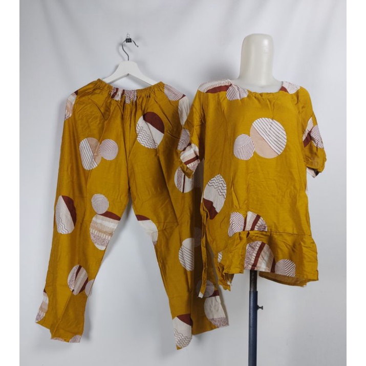 SETCEL JUMBO REMPEL XXL/SETELAN CELANA PANJANG XXL/SET BABBYDOLL XXL/PIYAMA XXL/BAJU TIDUR-G04