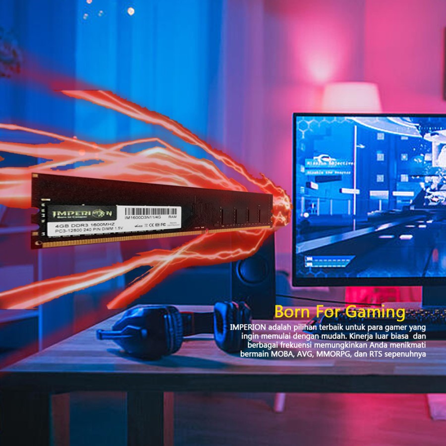 RAM IMPERION DDR3 8GB DDR 3 8 GB1600 MHz PC12800 RAM FOR LAPTOP/NOTEBOOK  SODIMM GARANSI RESMI LIFE TIME