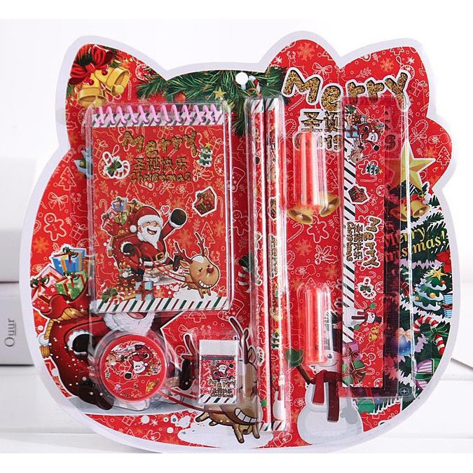 

Kado natal, alat tulis set tema natal, stationary X'mas souvenir natal