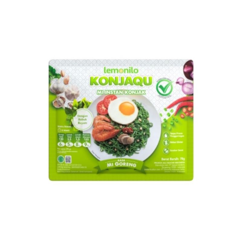 Mie Goreng Lemonilo Konjaqu Bayam Gluten Free 78g