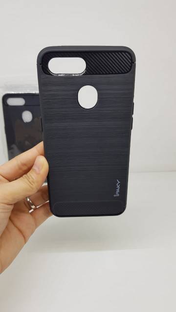 Slim Fit Oppo F9 6.3 inchi iPaky Carbon Oppo F9 Pro Soft Case Oppo F9 Softshell ANTI MELAR