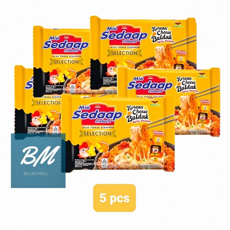 

Sedaap Korean Cheese Buldak 5 Pcs / Mie Sedaap Korean Cheese Buldak 5 x 86 gr
