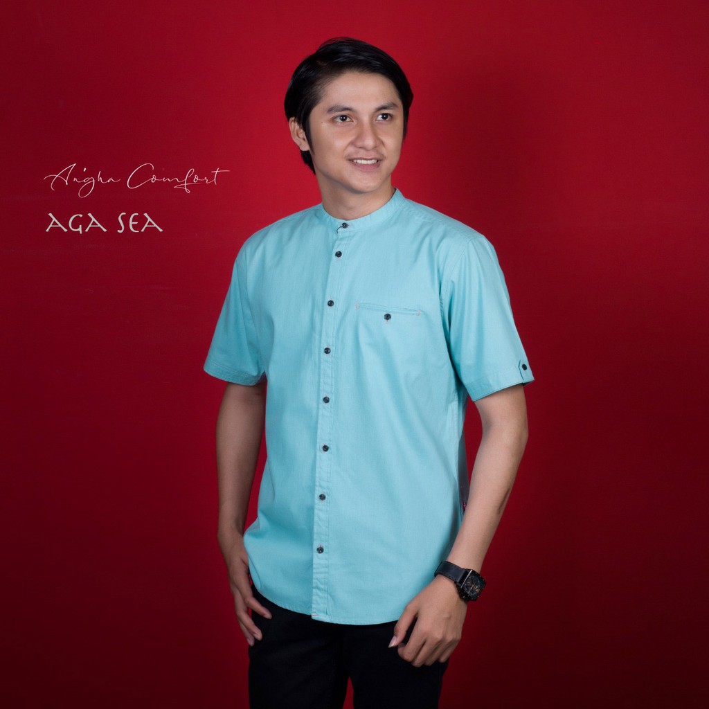 Kemeja Koko Modis Aga Biru Langit