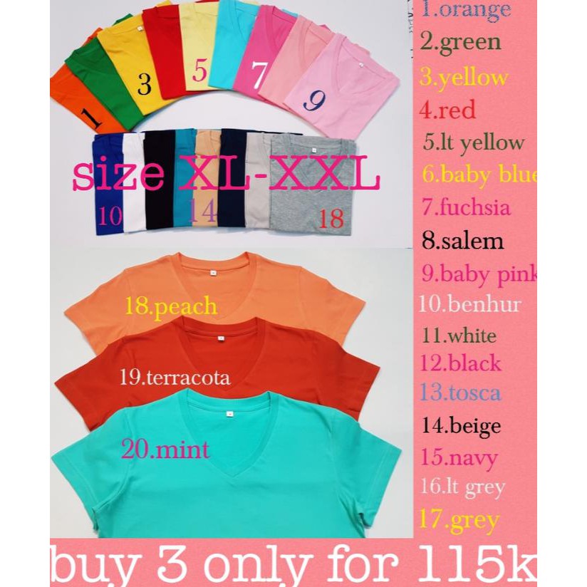 KAOS WANITA  KAOS OBLONG WANITA/KAOS POLOS V NECK LENGAN PENDEK BIG SIZE {PRODUK TERBARU}