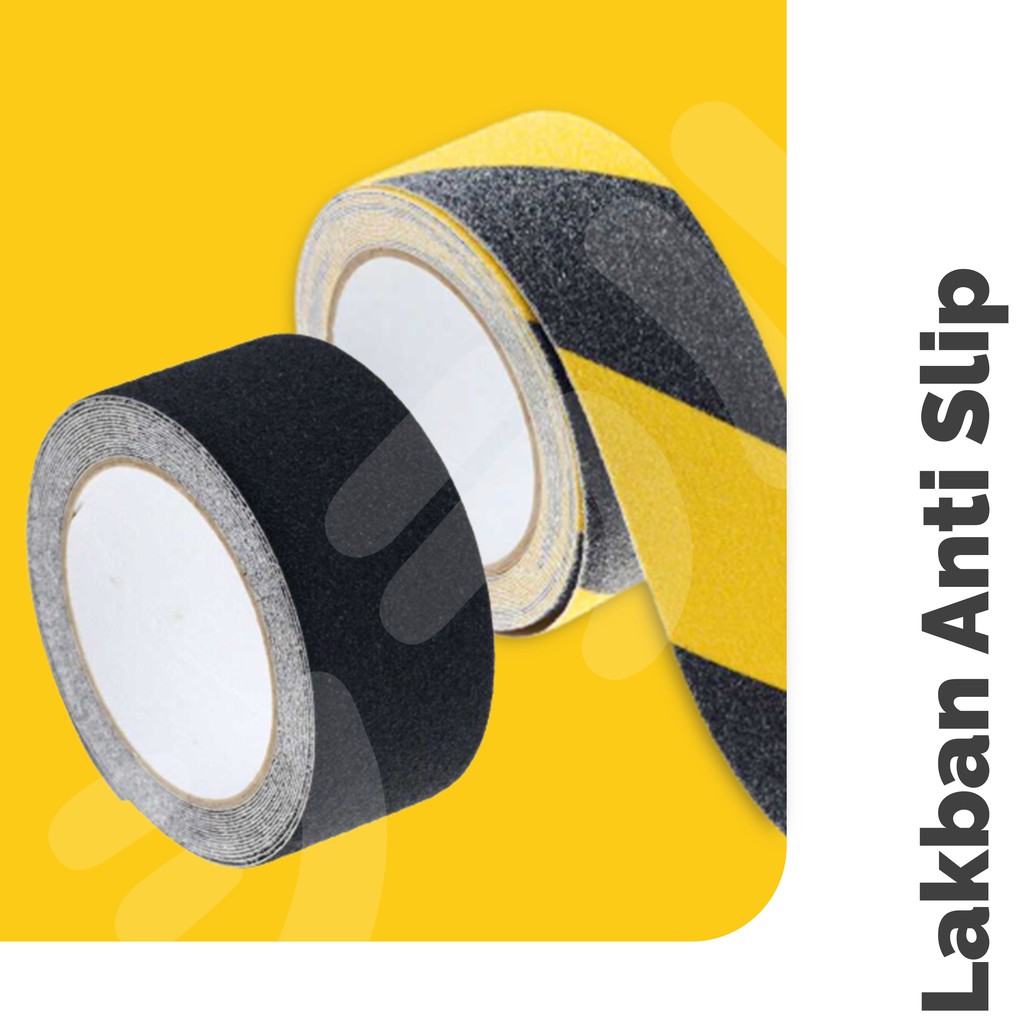 5 Meter Lakban Anti Slip / Selip Safety Grip Strong Traction Solatip Solasi Tape Anti Licin Tangga